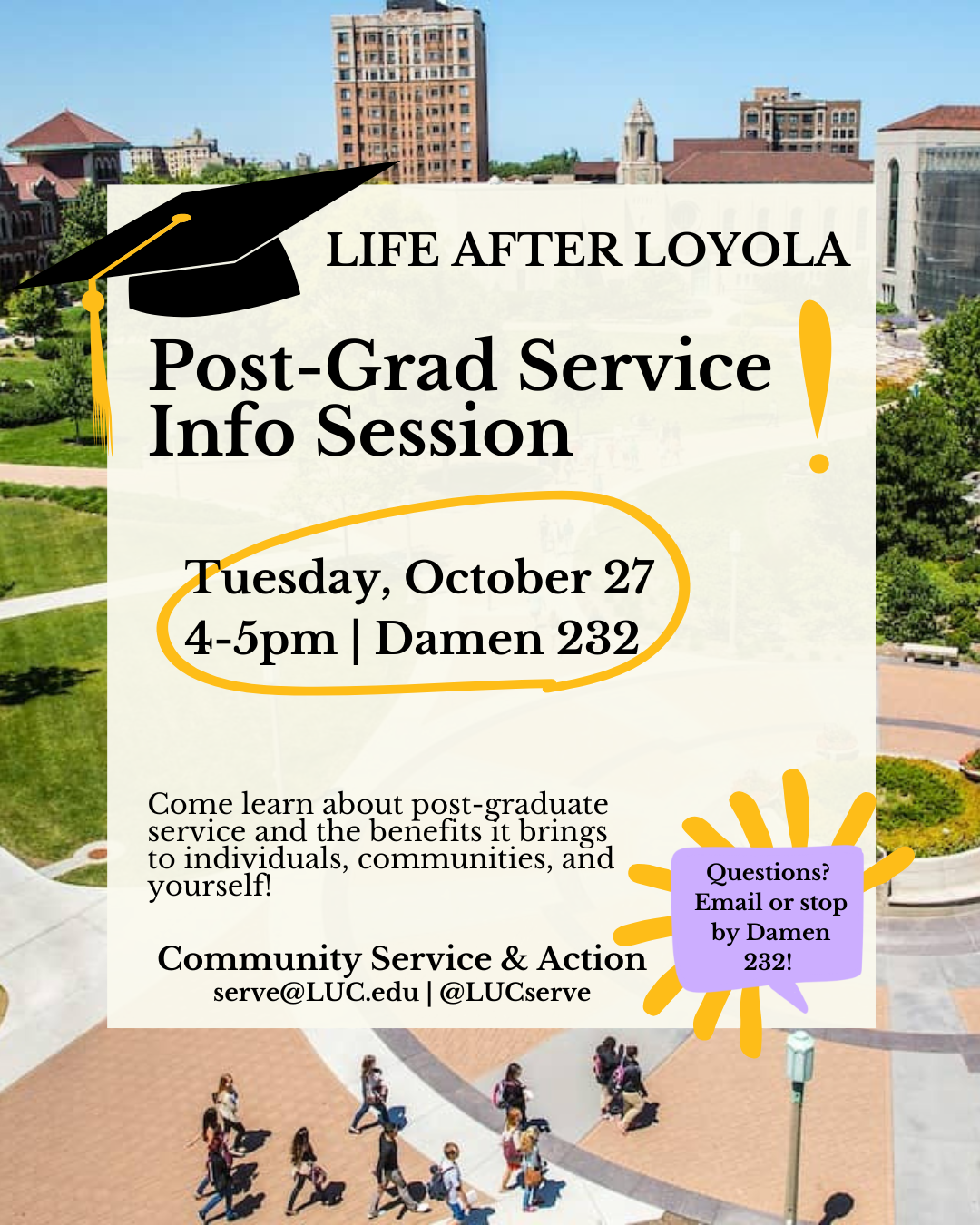 Post Grad Session Infographic: Tuesday, October 27, 4-5pm, Damen 232